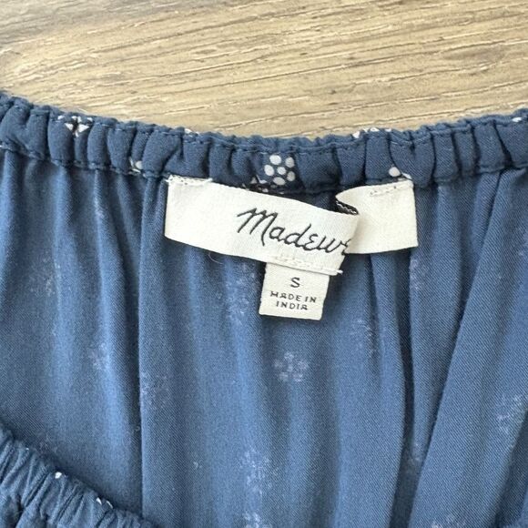 MADEWELL Sophia Jumpsuit in Navy Blue Bandana Flower, Size Small - Picture 13 of 14